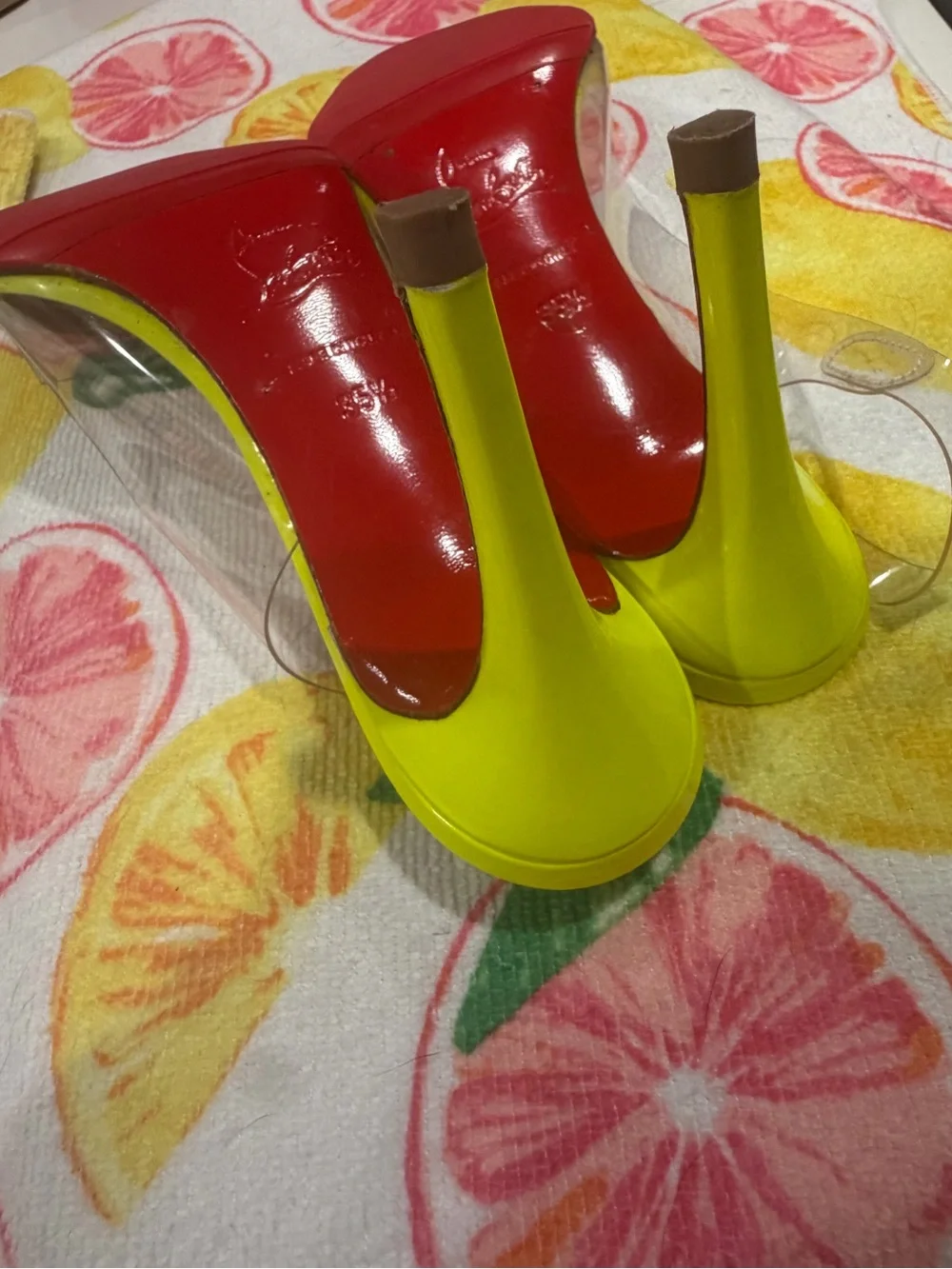 Christian Louboutin striking neon